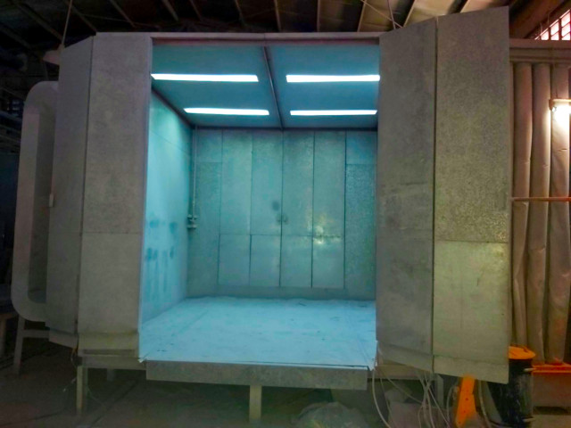 EUROTEC's fabrication plant powder coating area